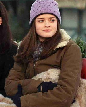 Alexis Bledel Gilmore Girls Tv Series Rory Gilmore Brown Shearling Jacket
