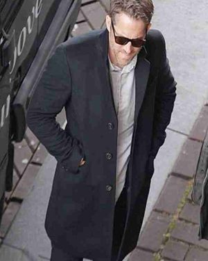 Michael Bryce The Hitman's Bodyguard Ryan Reynolds Black Wool Coat