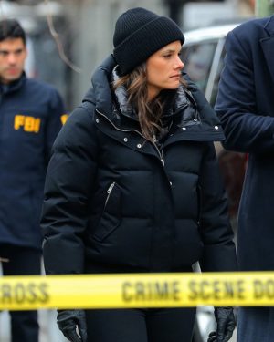 FBI Tv Series Missy Peregrym Black Puffer Hooded Jacket