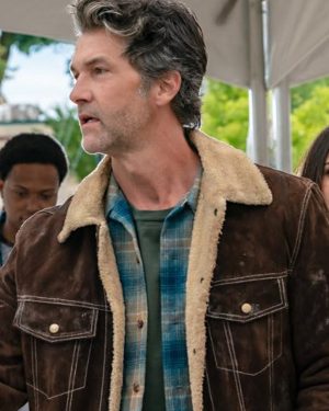 Jefferson Brown The Way Home Tv Series Colton Landry Brown Shearling Jacket