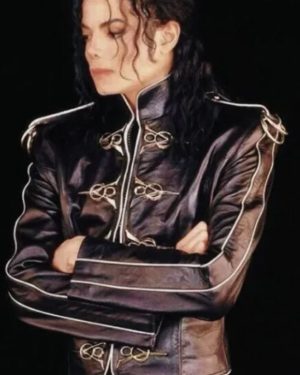 Michael Jackson V8 Heal the World Album 1991 Leather Black Jacket