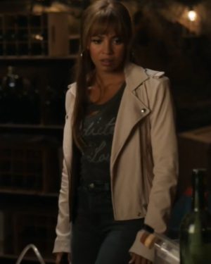 Wild Cards Max Mitchell White Leather Jacket