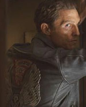 Detective Rust Cohle True Detective S01 Iron Crusaders Black Leather Biker Jacket