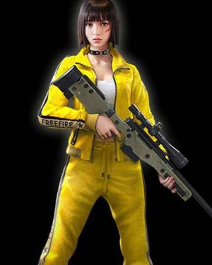 Video Game Garena Free Kelly Fire Fleece Yellow Jacket