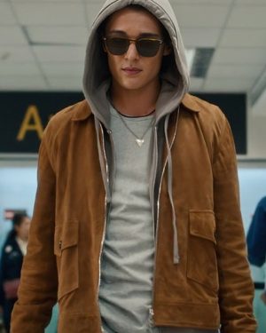 Liam Woodrum Geek Girl Series S01 Nick Park Brown Suede Leather Jacket