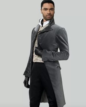 Simon Basset Bridgerton Grey Velvet Tailcoat