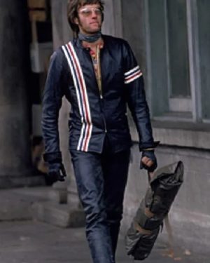 Wyatt Easy Rider Peter Fonda USA Flag Leather Jacket