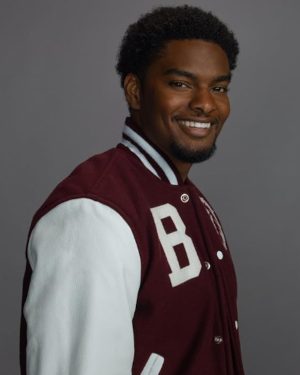 Sylvester Powell All American Homecoming Tv Series JR Varsity Maroon and White Jacket