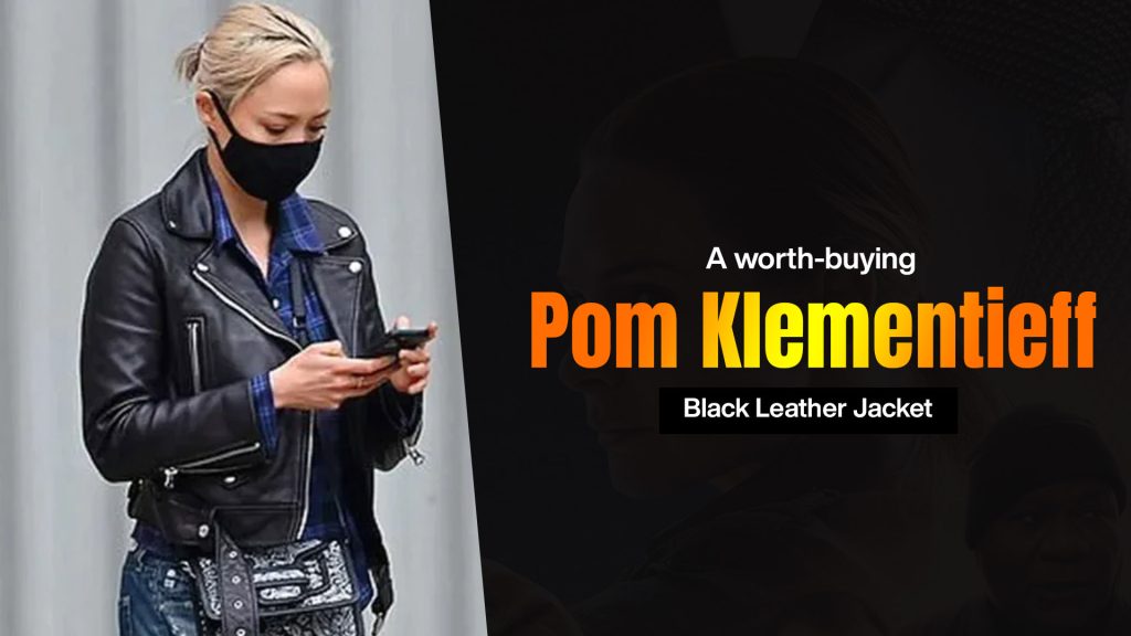 A worth-buying Pom Klementieff Black Leather Jacket