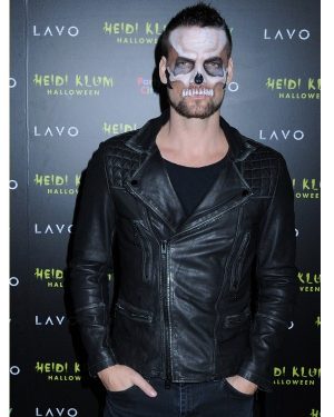 Adam Lambert Haloween Party Black Leather Jacket