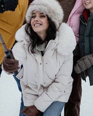 Amrita Acharia There's Something in the Barn White Puffer Hooded Jacket
