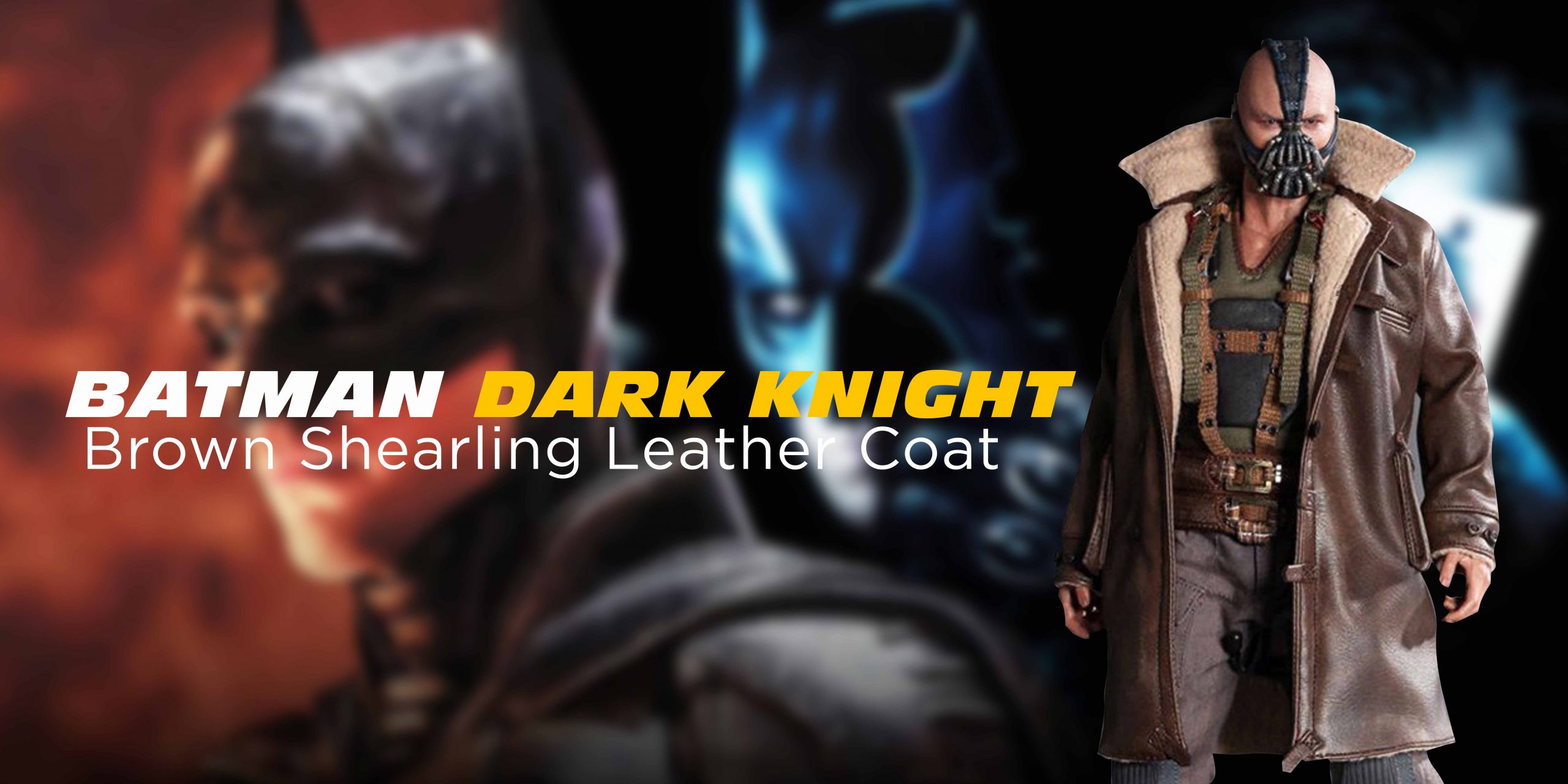 Bane Batman Dark Knight Brown Shearling Leather Coat