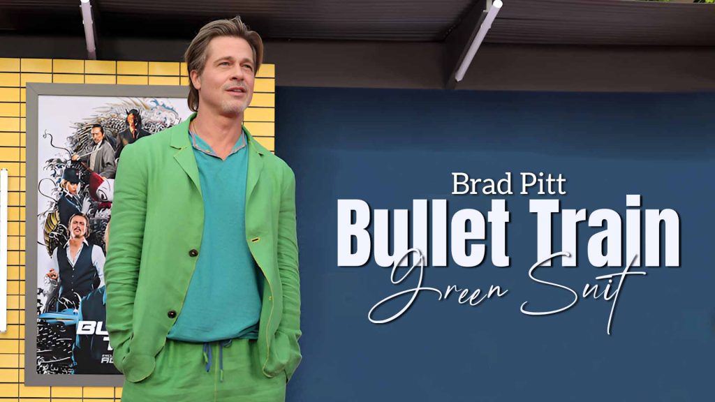 Brad Pitt Bullet Train 2022 Green Suit