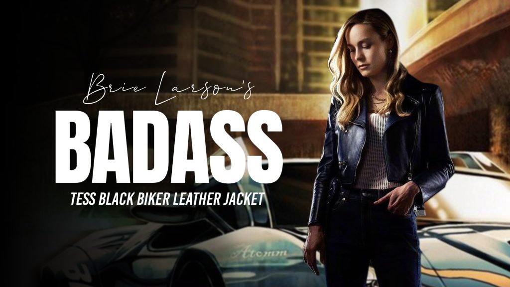 Brie Larson's Badass Tess Black Biker Leather Jacket