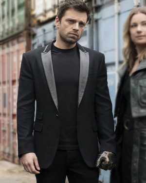 Sebastian Stan The Falcon And The Winter Soldier Black Blazer