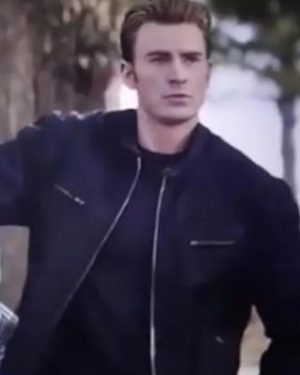Captain America Avengers Endgame Chris Evans Black Jacket