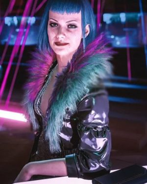 Evelyn Parker Cyberpunk 2077 Video Game Kari Wahlgren Leather Coat