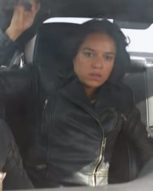 Michelle Rodriguez Letty Ortiz Biker Black Leather Jacket