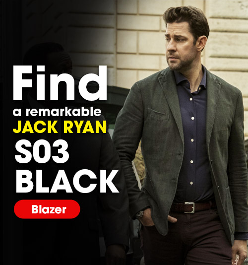 Find a remarkable Jack Ryan S03 Black Blazer