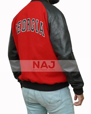 Georgia Bulldogs Football UGA Red and Black Varsity Jacket