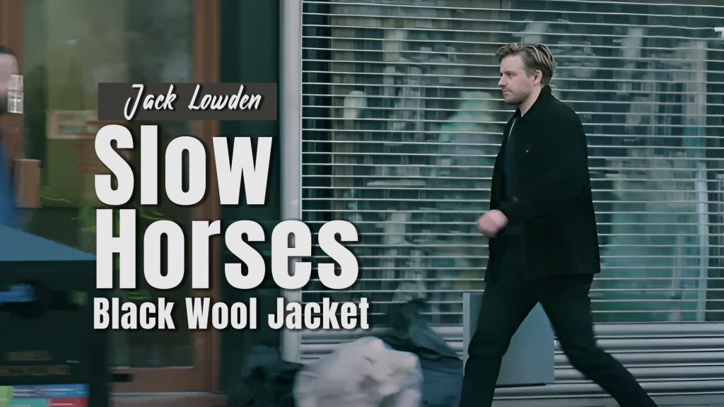 Jack Lowden Slow Horses River Cartwright Black Wool Jacket