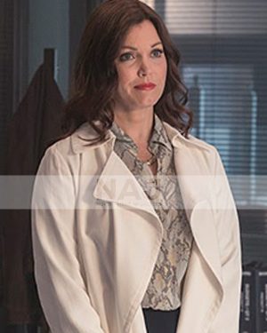 Bellamy Young Tv Series Prodigal Son Jessica Whitly White Cotton Trench Coat