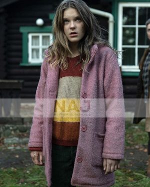 Tv Series Elves Sonja Steen Pink Wool Coat