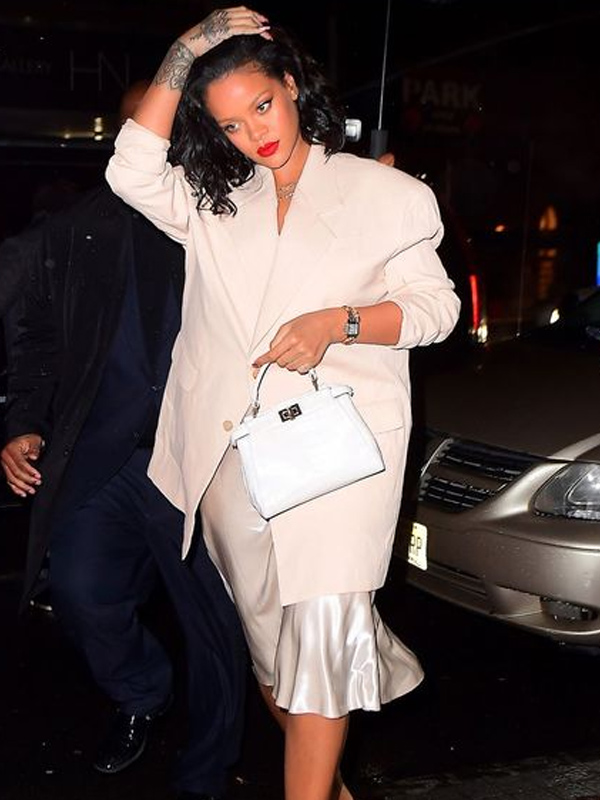 Rihanna Kappo Masa NYC Beige Blazer - North American Jackets