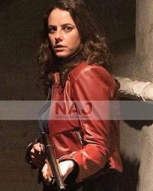 Kaya Scodelario Resident Evil Welcome to Raccoon City Claire Redfield Leather Jacket