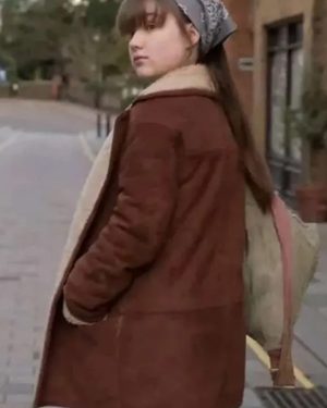 Kiki May Tv Series Ted Lasso Nora Shearling Suede Leather Jacket