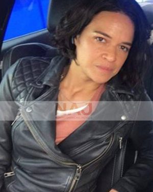 Fast and Furious 9 Letty Ortiz Biker Black Leather Jacket
