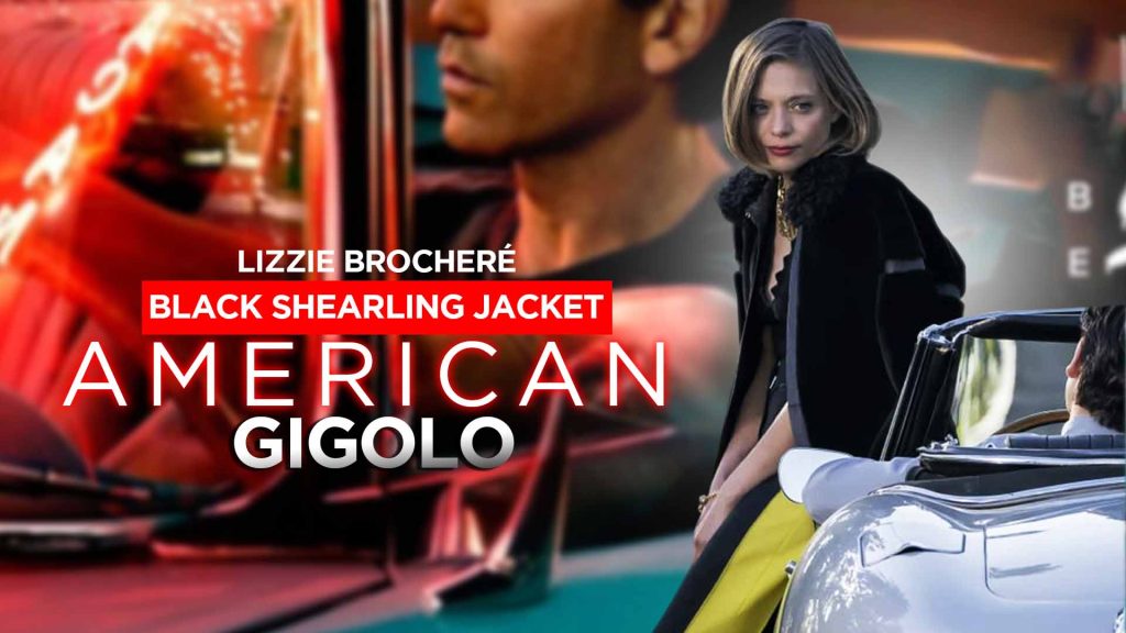 Lizzie Brocheré American Gigolo Season 01 Black Shearling Jacket (1)