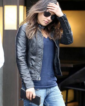 Mila Kunis Streetstyle Leather Jacket