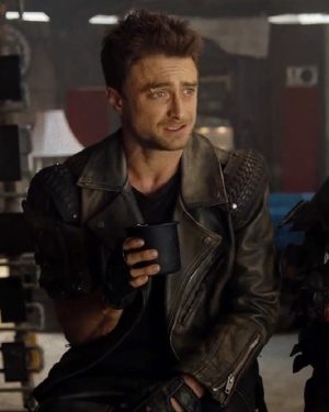 Daniel Radcliffe Miracle Workers S04 Brown Leather Jacket
