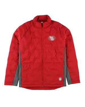 Shawn Hand San Francisco 49ers Red Puffer Jacket