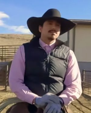 Stephen Yellowtail Ultimate Cowboy Showdown Season 3 Black Puffer Vest