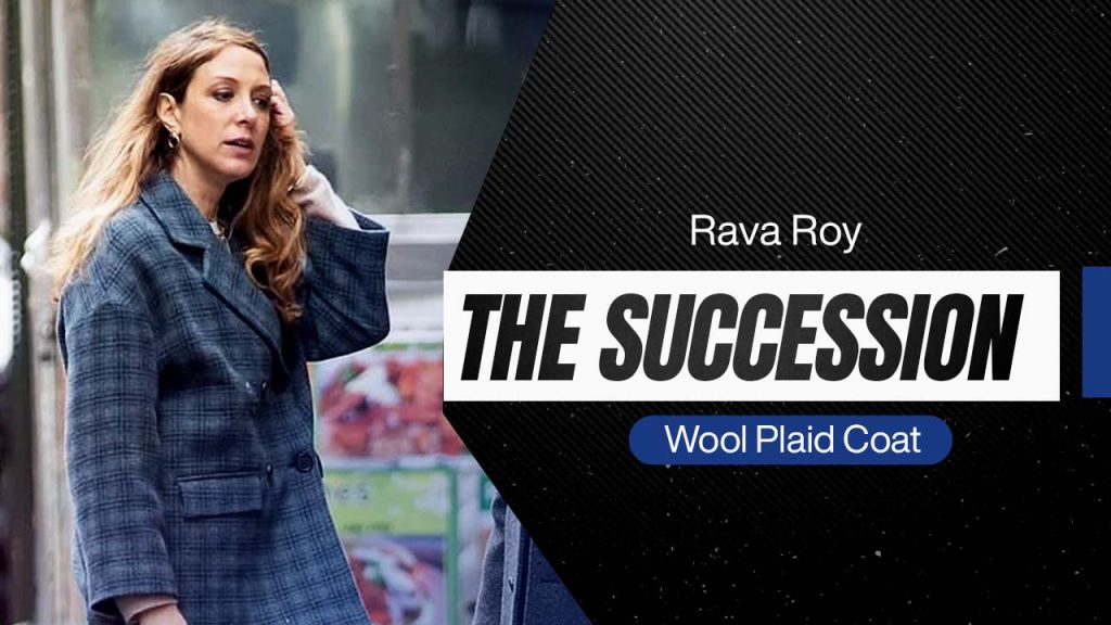Succession S04 Rava Roy Wool Plaid Coat