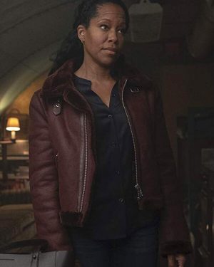 Angela Abar Watchmen Regina King Brown Leather Jacket