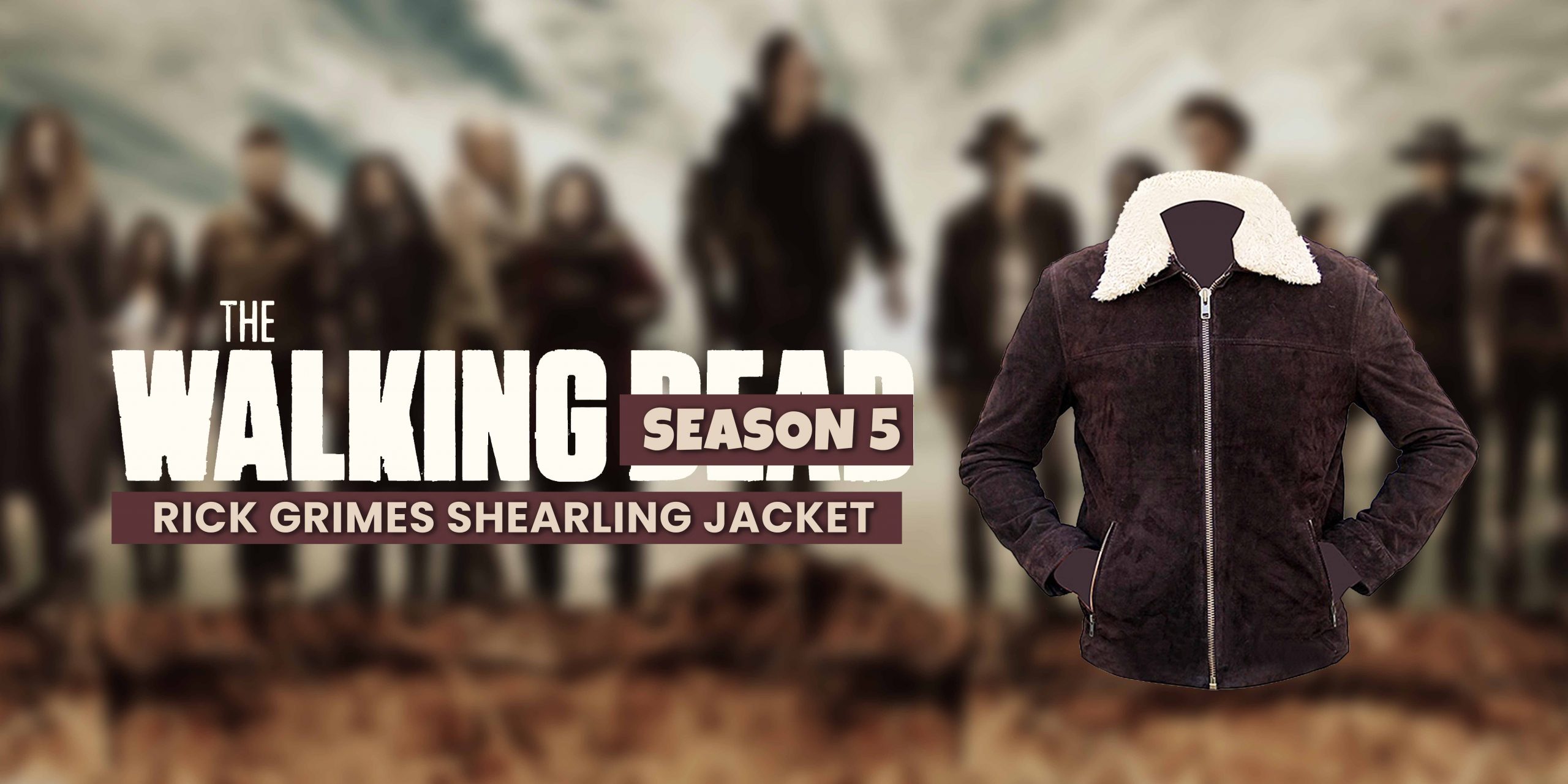 The Walking Dead Season 5 Rick Grimes Shearling Jacket