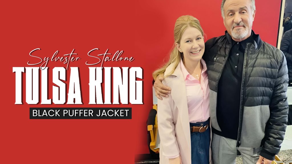 Tulsa King Sylvester Stallone Black Puffer Jacket