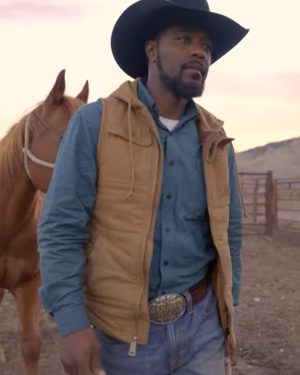 Ultimate Cowboy Showdown Jamon Turner Brown Hooded Vest