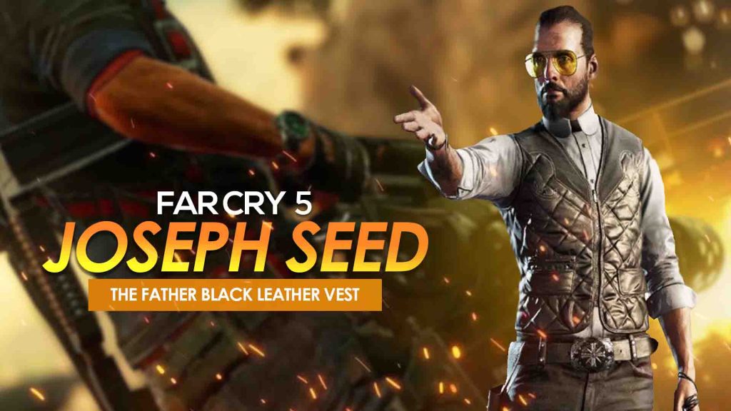 Video Game Far Cry 5 Joseph Seed The Father Black Leather Vest