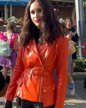 Elsa Bloodstone Werewolf by Night Movie Orange Leather Jacket
