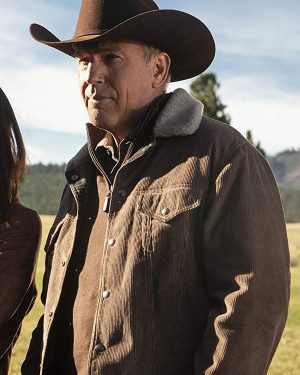 Kevin Costner Yellowstone corduroy Brown Jacket